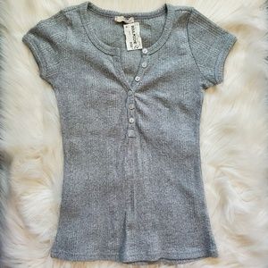 Grey Metallic Tee